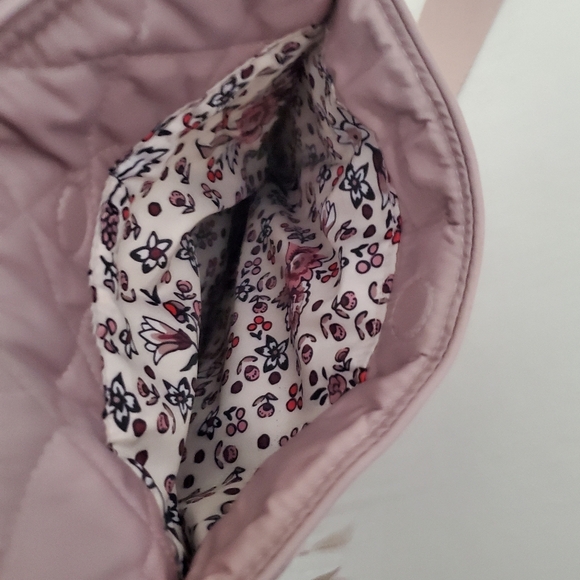 Vera Bradley Triple Zip Lavender Quilted Crossbody Hipster Bag - Picture 7 of 11